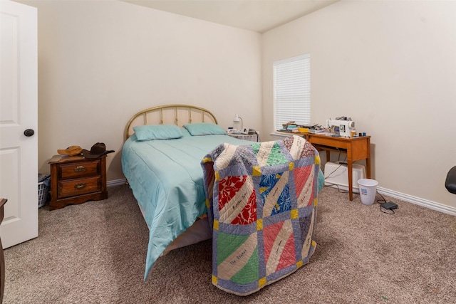 view of carpeted bedroom