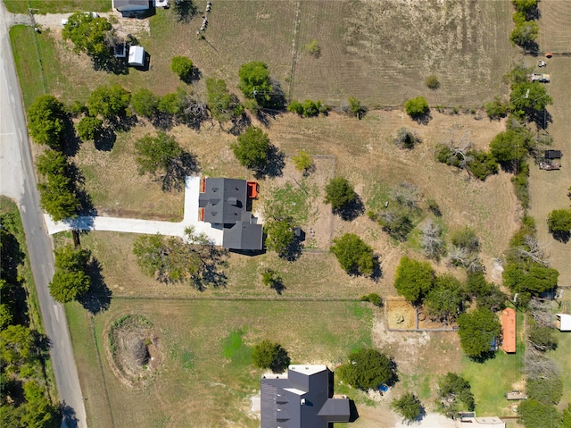 drone / aerial view featuring a rural view