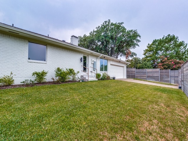 exterior space featuring a garage