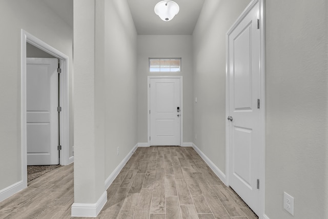 entryway featuring light hardwood / wood-style floors