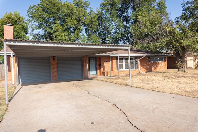 ranch-style home with a carport