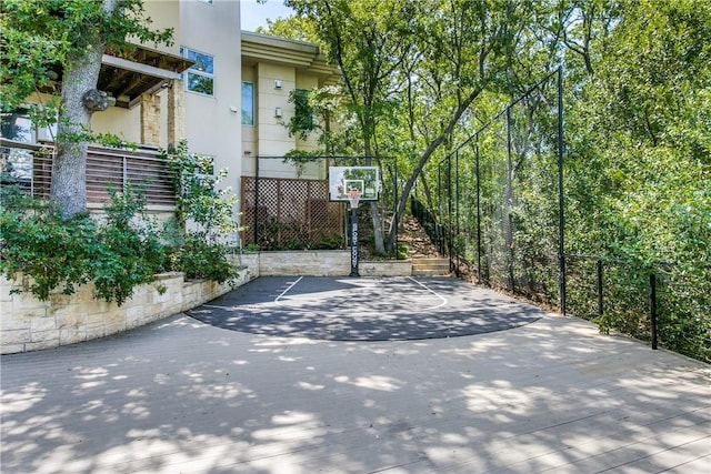 view of sport court