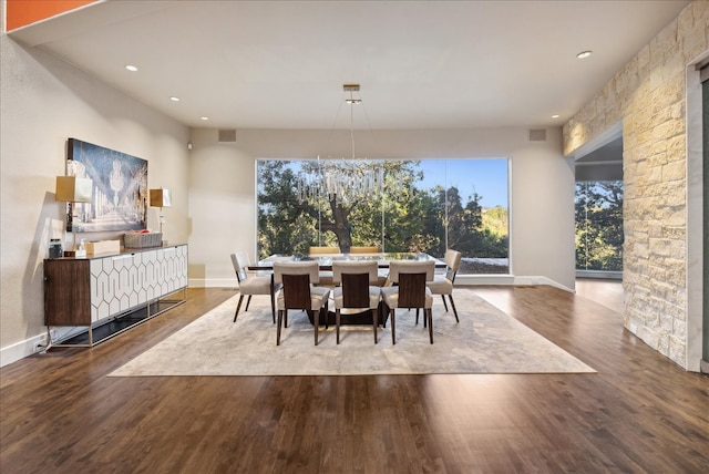 dining room featuring hardwood / wood-style flooring