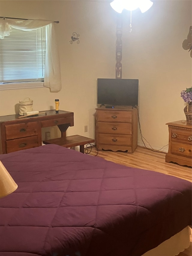 bedroom featuring light hardwood / wood-style floors