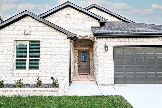 view of front facade featuring a garage