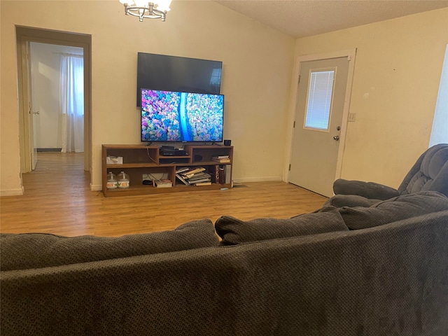 living room featuring hardwood / wood-style flooring