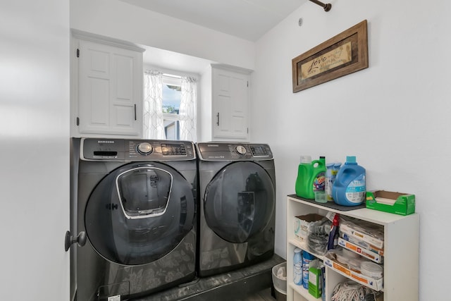 laundry area featuring washing machine and dryer