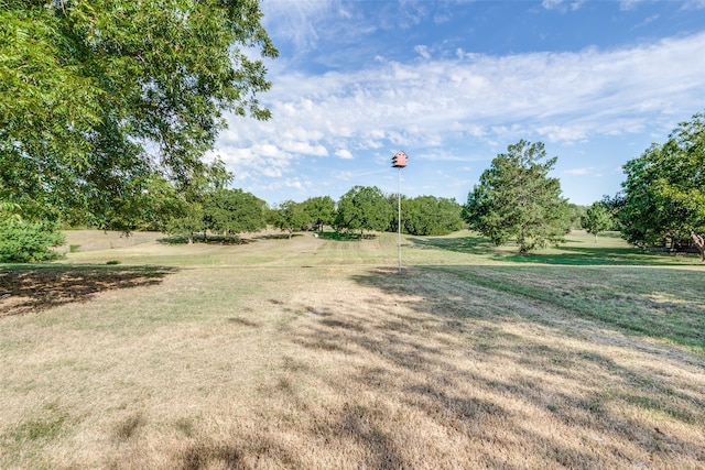 view of yard with a rural view