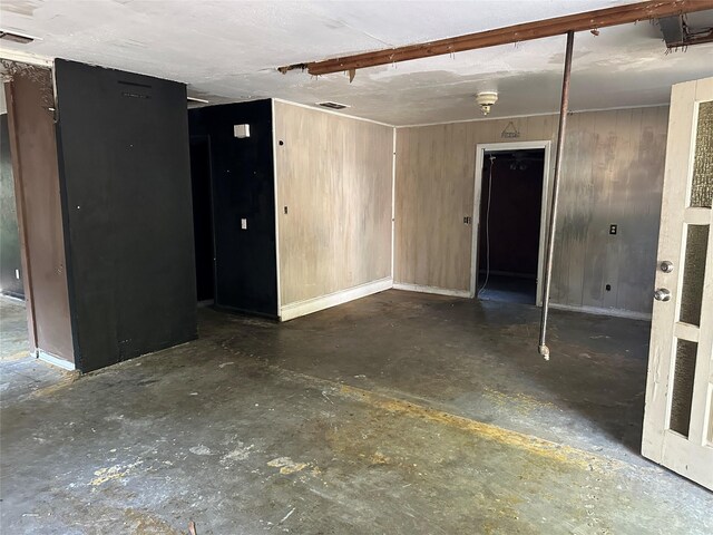 empty room with concrete floors