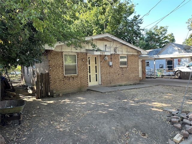 view of front of home with french doors