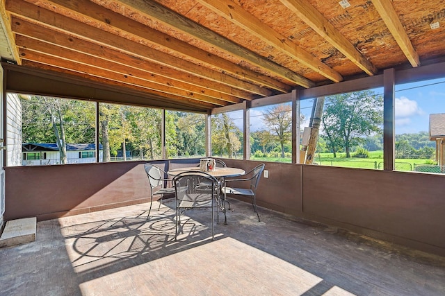 view of sunroom