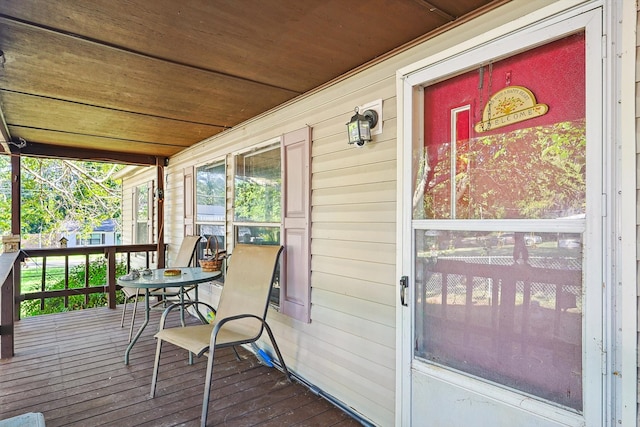 view of wooden terrace