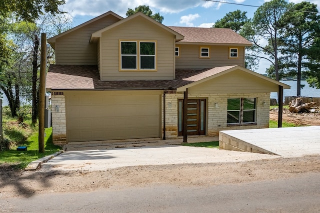 view of front of house featuring a garage