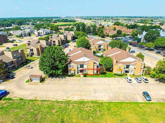 aerial view featuring a residential view