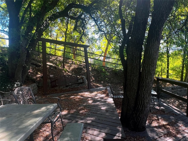 view of wooden deck