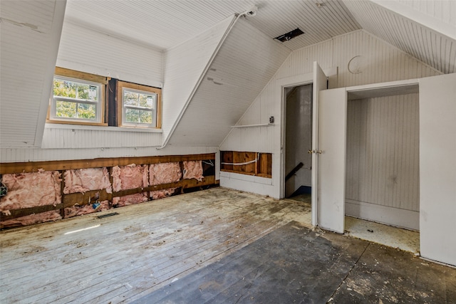 bonus room with lofted ceiling