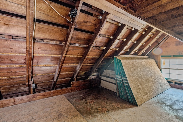 view of attic