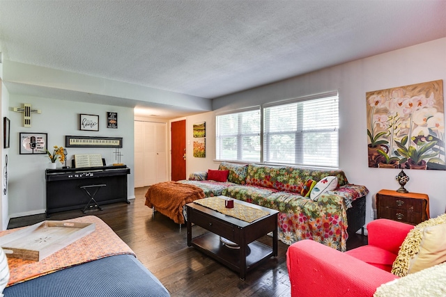 326 E Westview Ter, Arlington, TX 76013 - living area with wood finished floors and a textured ceiling