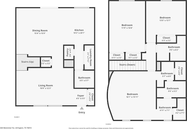 326 E Westview Ter, Arlington, TX 76013 - view of room layout