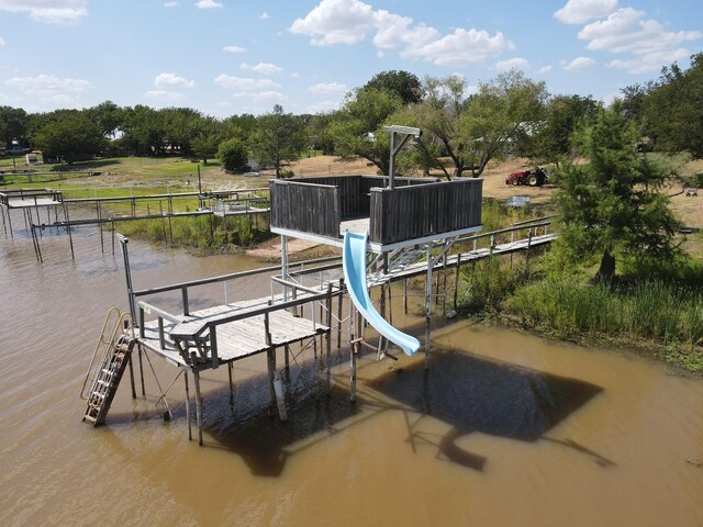 1001 Miller Shores Rd Unit 1, Henrietta, TX 76365 - dock area featuring a water view and view of wooded area