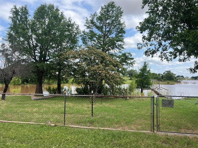 1001 Miller Shores Rd Unit 1, Henrietta, TX 76365 - view of yard with a water view