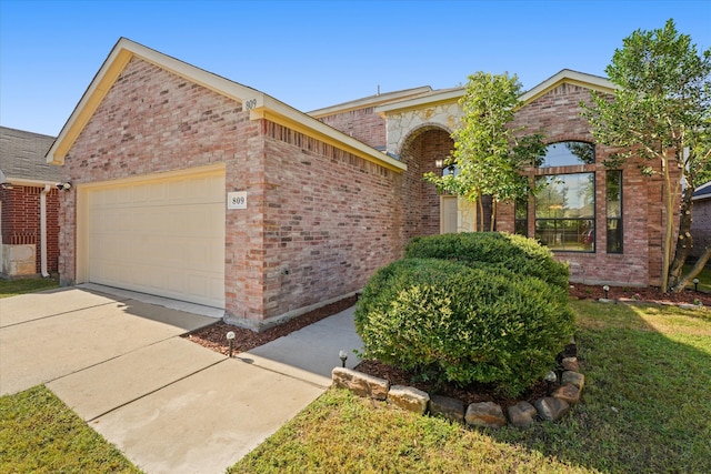 view of front of home featuring a garage