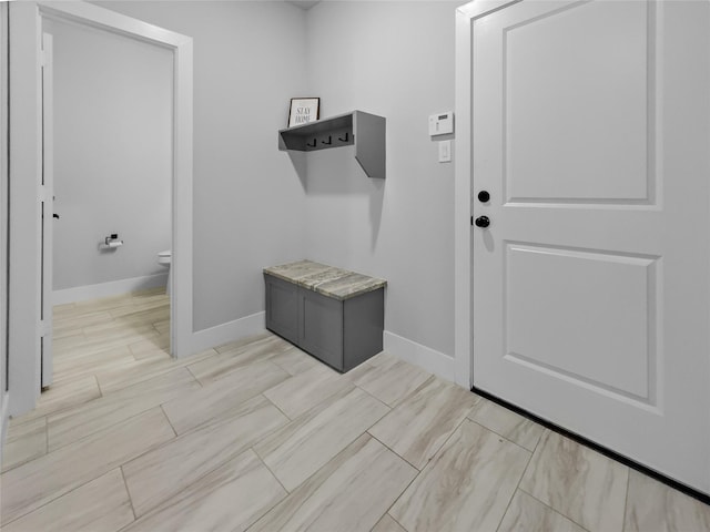 mudroom with baseboards