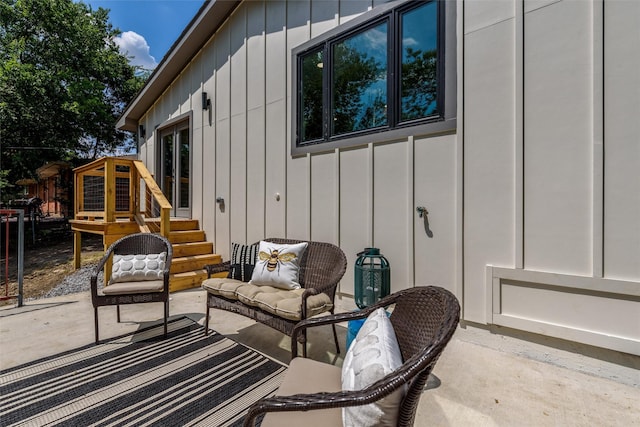 view of patio with outdoor lounge area