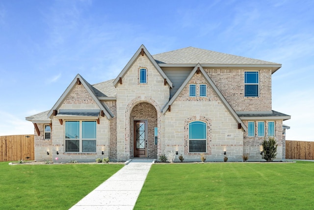 view of front of property with a front yard