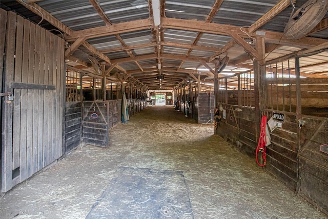 view of horse barn