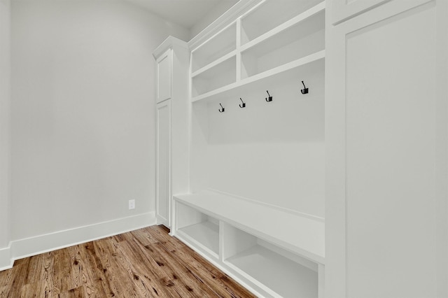 mudroom featuring light hardwood / wood-style flooring