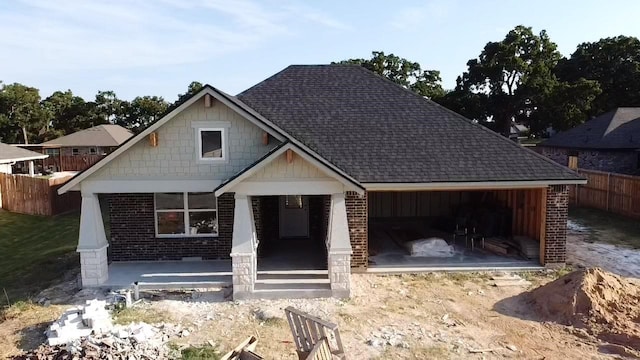 craftsman-style home featuring a garage