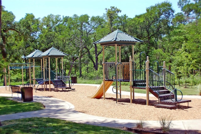 view of jungle gym