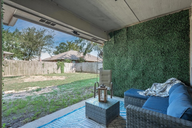 view of patio / terrace with a fenced backyard