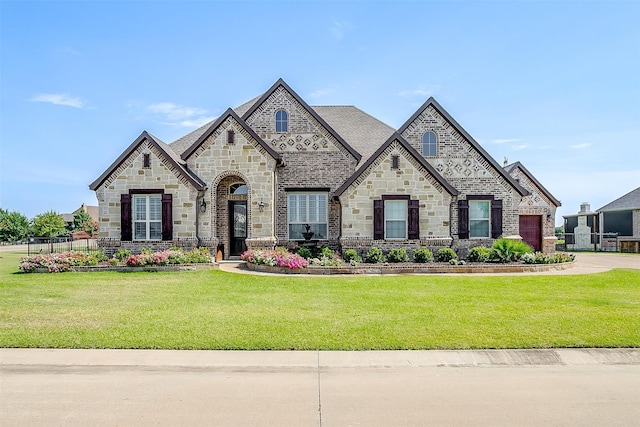 view of front of home with a front yard