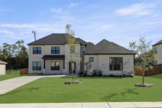 view of front of house featuring a front yard