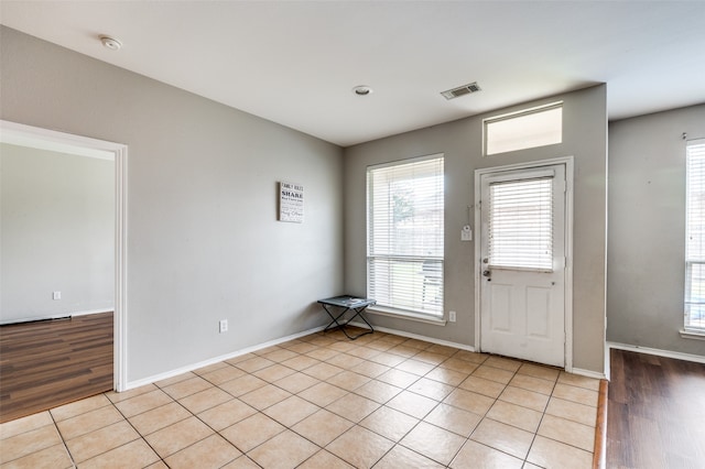 view of tiled foyer