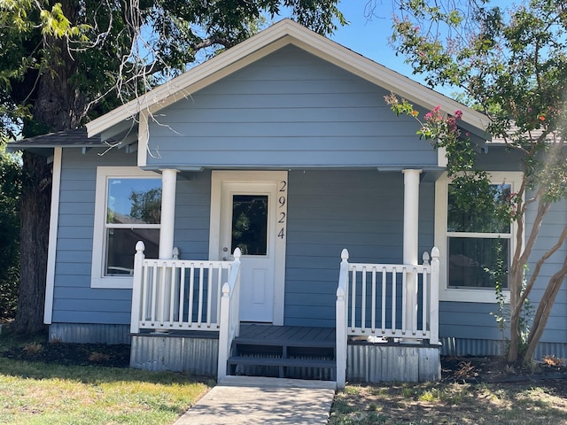 view of bungalow-style home