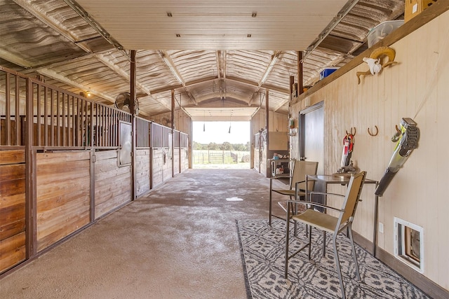 view of horse barn