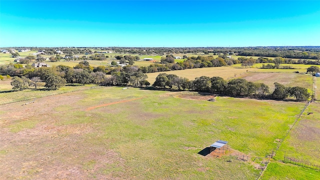 bird's eye view featuring a rural view