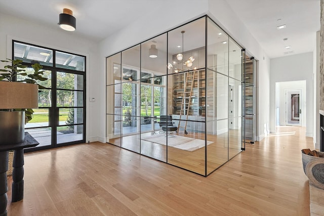 1036 Hat Creek Rd, Bartonville, TX 76226 - wine cellar with wood finished floors and a high ceiling
