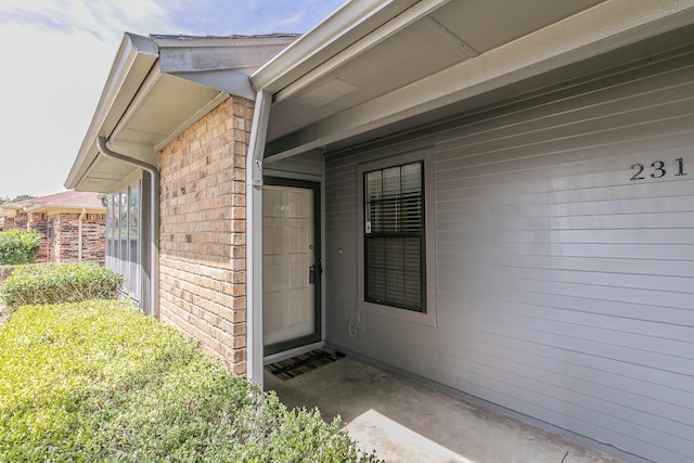 view of doorway to property