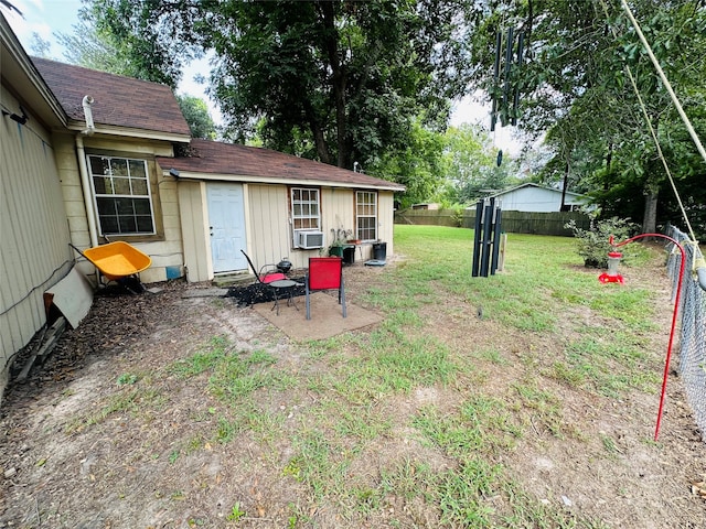 view of yard with cooling unit