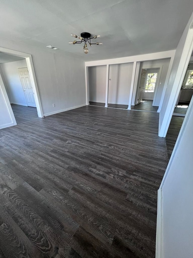 interior space featuring dark hardwood / wood-style flooring