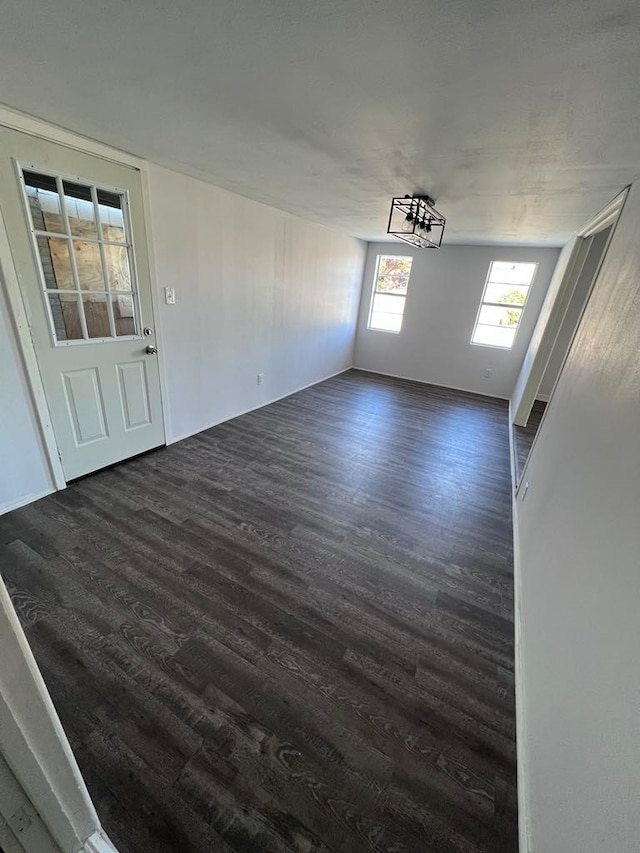 interior space featuring dark wood-type flooring