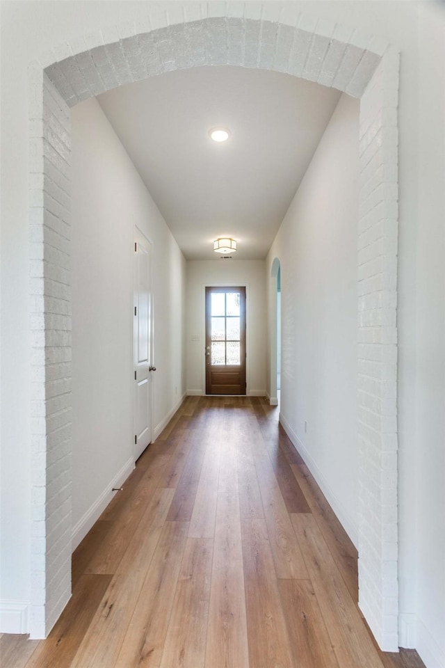 interior space with light wood-type flooring