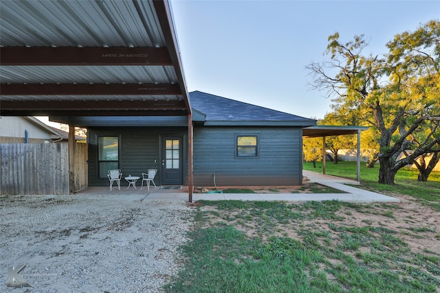 back of house featuring a patio