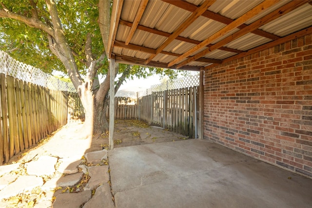 view of patio with a fenced backyard