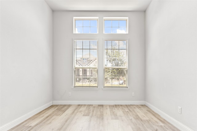 unfurnished room featuring light hardwood / wood-style floors