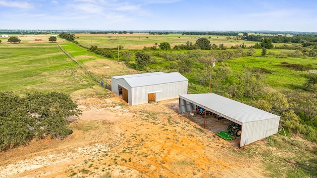 bird's eye view with a rural view